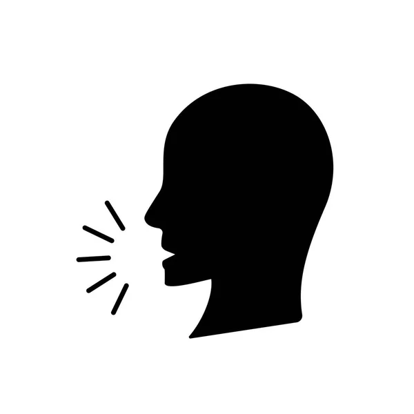 Silhouette of coughing man. Vector illustration. — Stock Vector