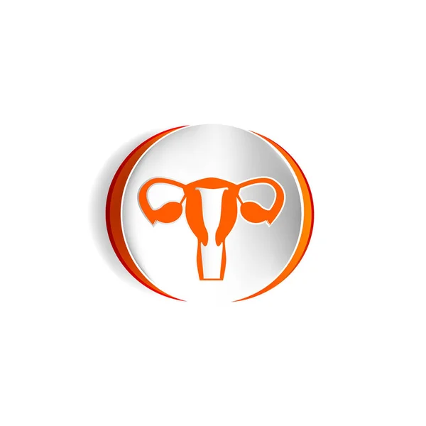 Uterus vector icono . — Vector de stock