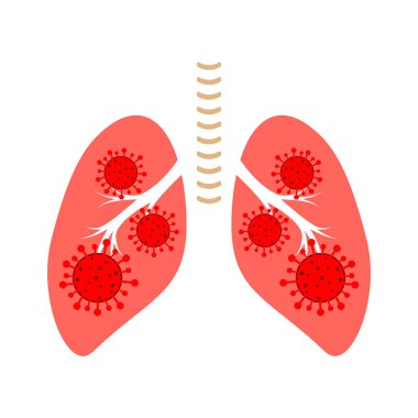 Coronavirus veya insan bacağındaki bakteriler. Vektör illüstrasyonu.