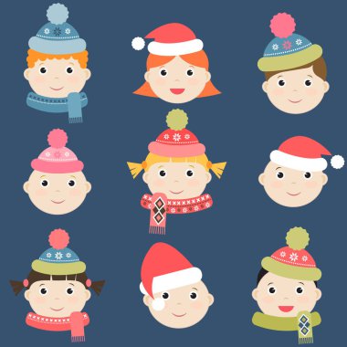 Çocuklar Kış Giysi ile