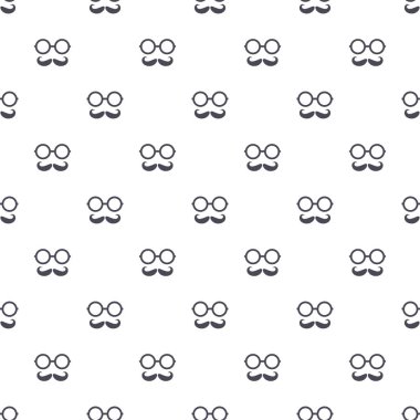 Hipster bıyık ve gözlük ile sorunsuz arka plan