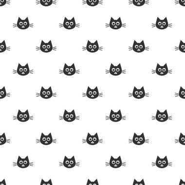 sevimli siyah kedi kafalı model