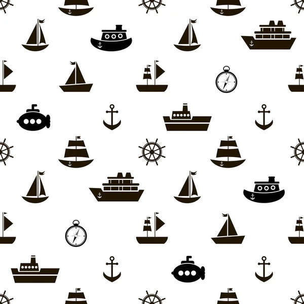 Wzór z Morza Czarnego transportu ikony — Wektor stockowy