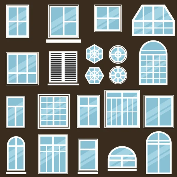 Conjunto de iconos de ventana — Archivo Imágenes Vectoriales