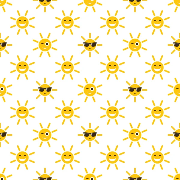Безшовний візерунок з сонячними іконками — стоковий вектор