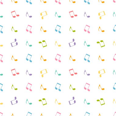 Desen renkli müzik notları ile