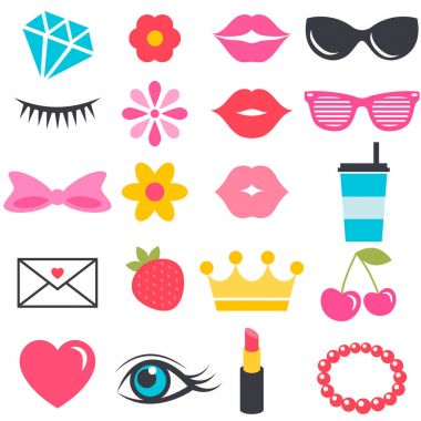 Kızlar için Etiketler paketi