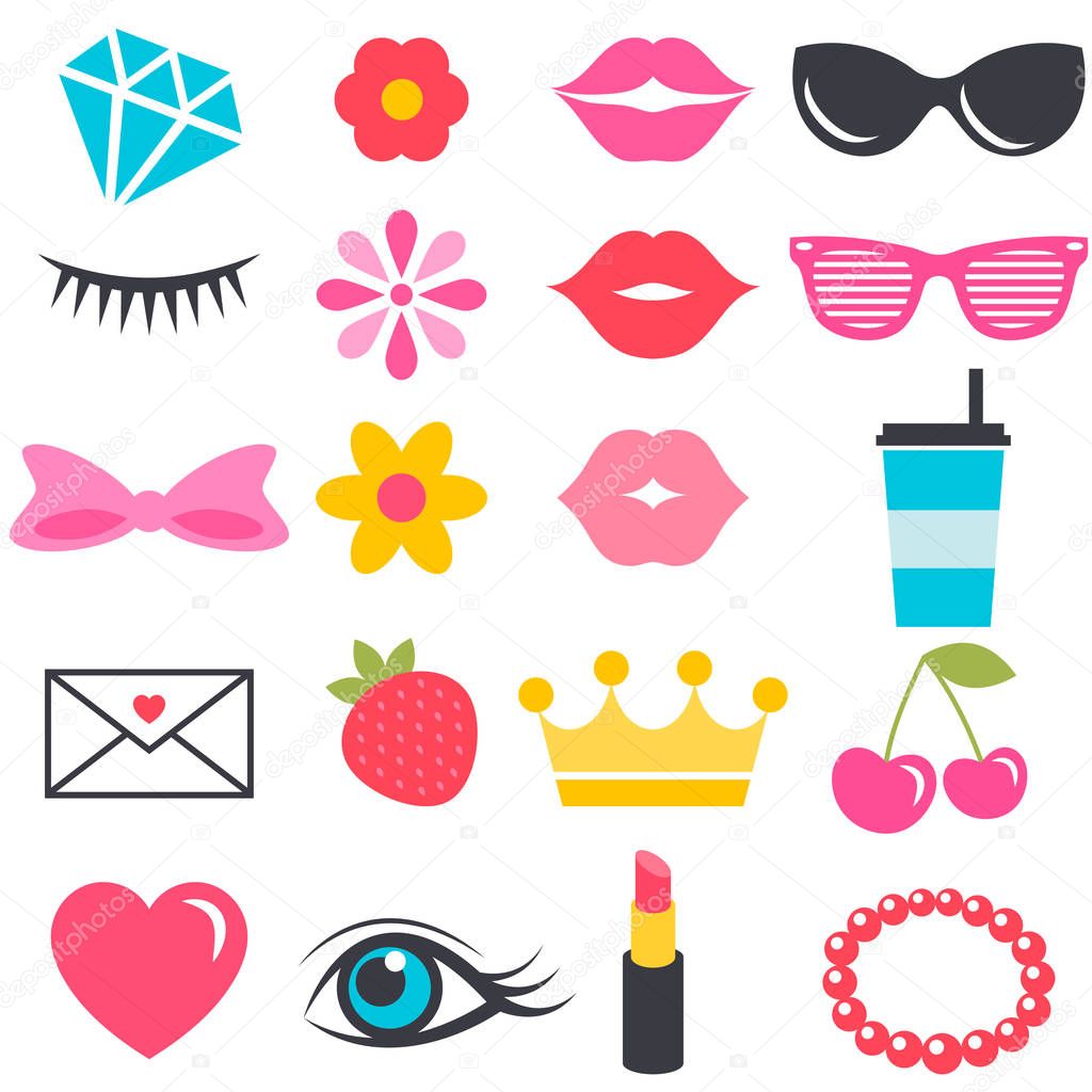 Stickers pack for girls