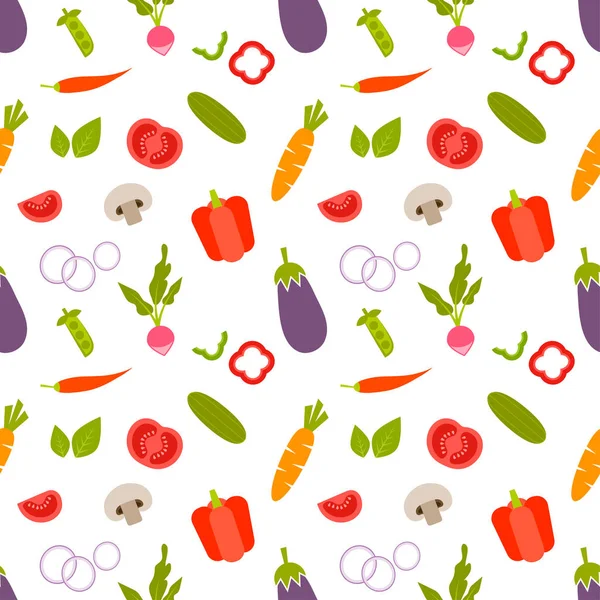 Nahtloses Muster mit Gemüse — Stockvektor