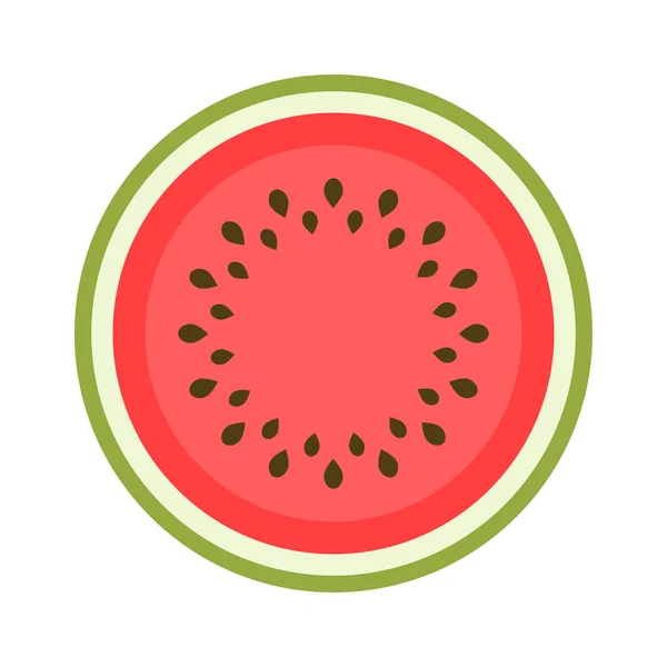 Ikon-ból egy elszigetelt fehér édes görögdinnye — Stock Vector