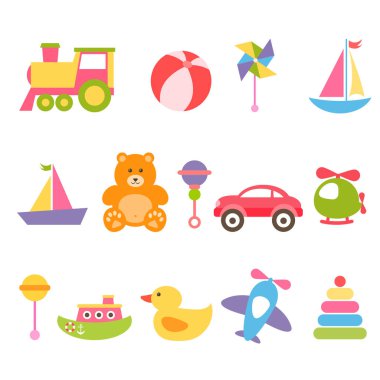 Bebek renkli oyuncaklar seti