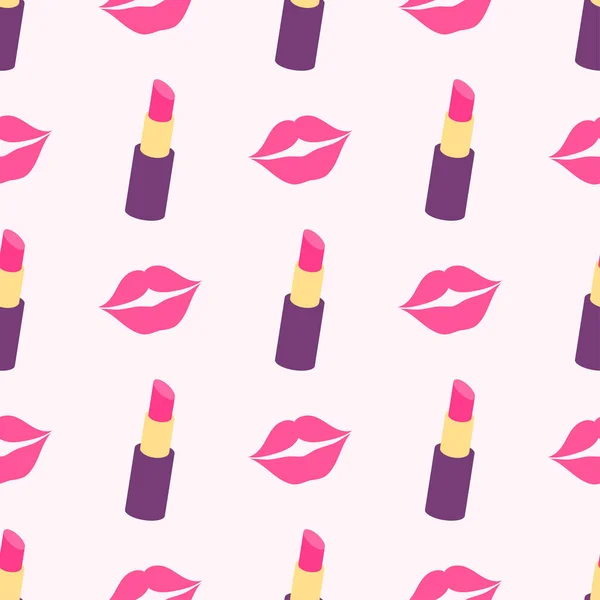 Patrón sin costuras con labios — Vector de stock