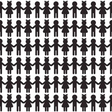 erkek ve kız simgeleri ile arka plan