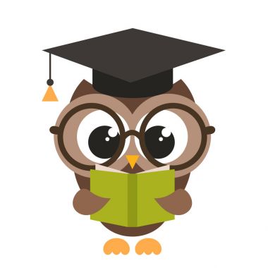 kitap ile şirin kahverengi baykuş