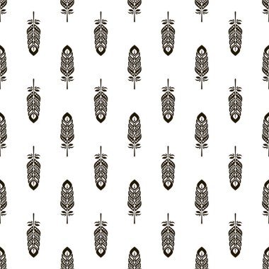 siyah tüyleri ile Seamless Modeli