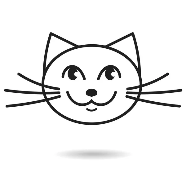 Cat hand drawn icon — Stock Vector