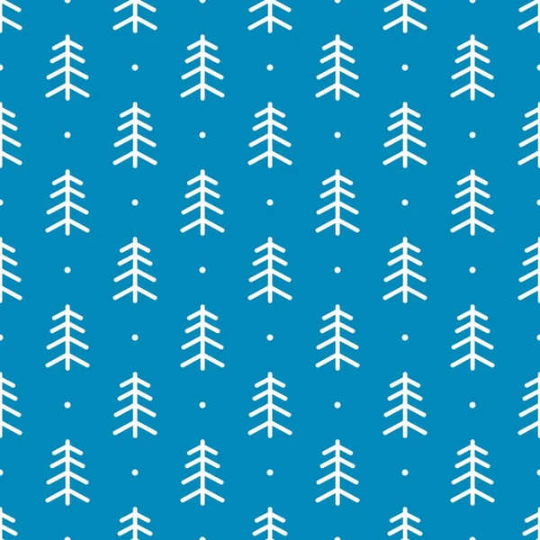 Fond bleu avec arbre blanc et neige — Image vectorielle