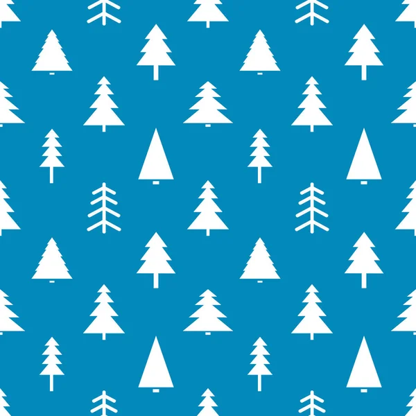 나무와 함께 크리스마스 패턴 — 스톡 벡터
