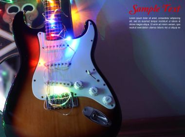 Elektro gitar ve Led ışık