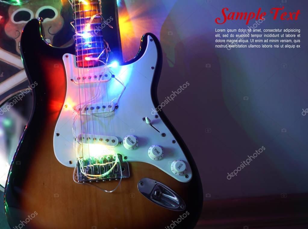 Electric Guitar and Led Shine