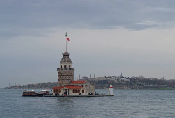 Maiden Tower Kiz Kulesi Istanbul Turkey — 스톡 사진