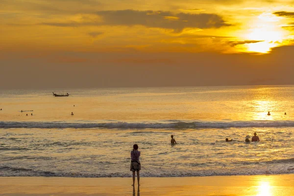 Sunset on the beach of Kata — Stock Photo, Image