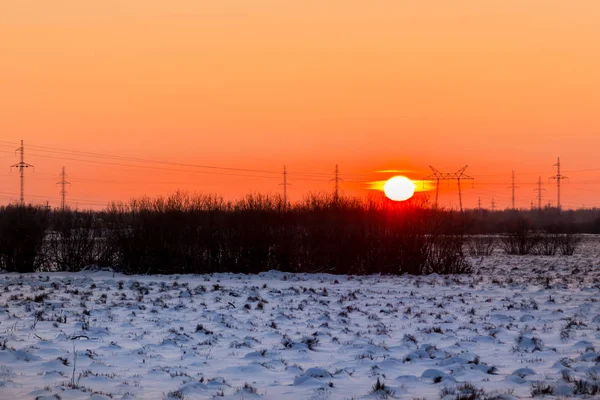 Sonnenuntergang im Dezember — Stockfoto