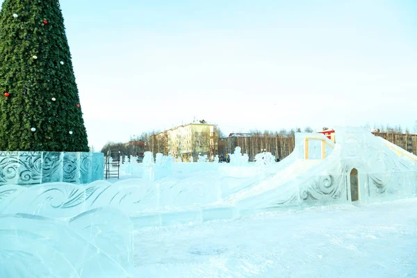 Christmas Ice stad — Stockfoto