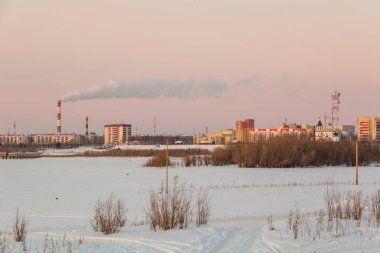 Küçük bir kasaba peyzaj