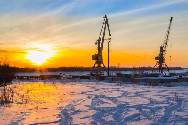 Sonnenuntergang im Dezember — Stockfoto