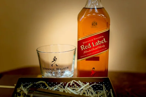 Whiskey röd etikett — Stockfoto