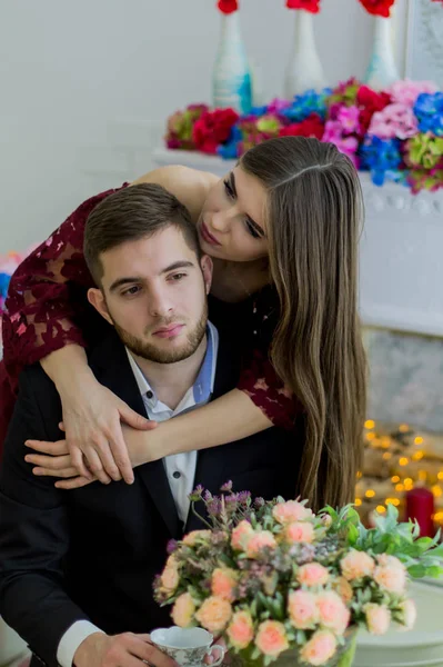 Menino e menina — Fotografia de Stock