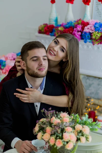 Menino e menina — Fotografia de Stock