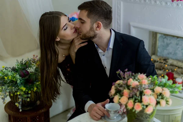 Menino e menina — Fotografia de Stock