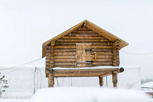 Blockhaus auf Pfählen — Stockfoto