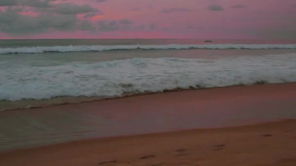 Tramonto Sulla Spiaggia Sera Prima Del Tramonto Sulla Spiaggia Karon — Video Stock