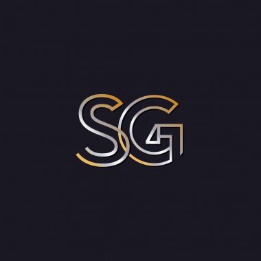 koyu arka plan üzerinde başlangıç harfi sg logo