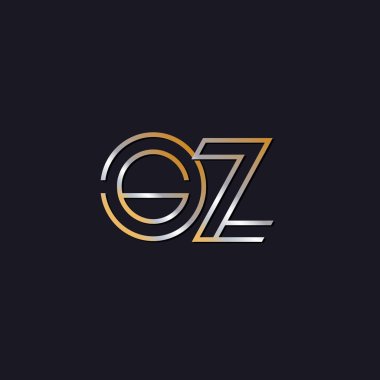 koyu arka plan üzerinde başlangıç harfi oz logo