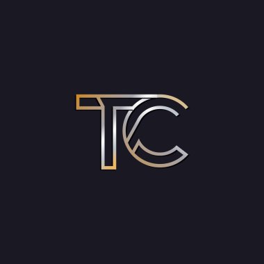 koyu arka plan üzerinde başlangıç harfi tc logo