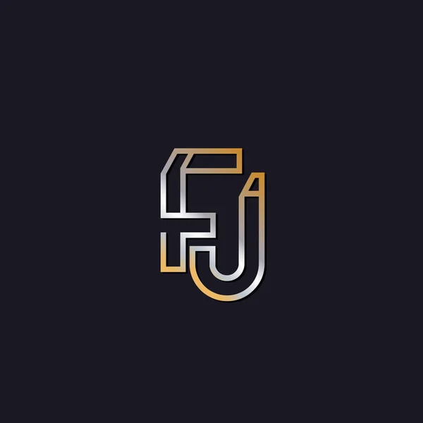 Letras Iniciais Logotipo Fundo Escuro —  Vetores de Stock