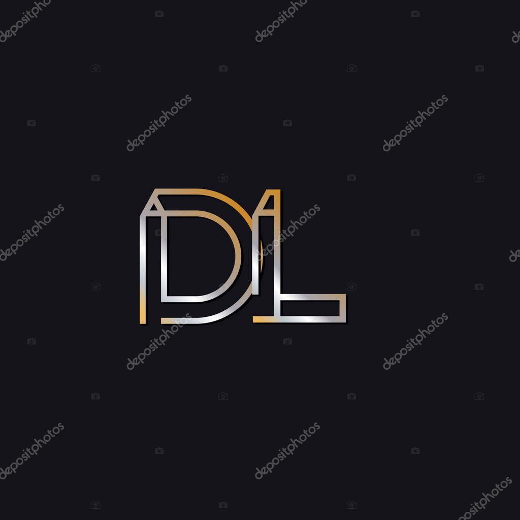 Dl   initial letters  logo  on dark background