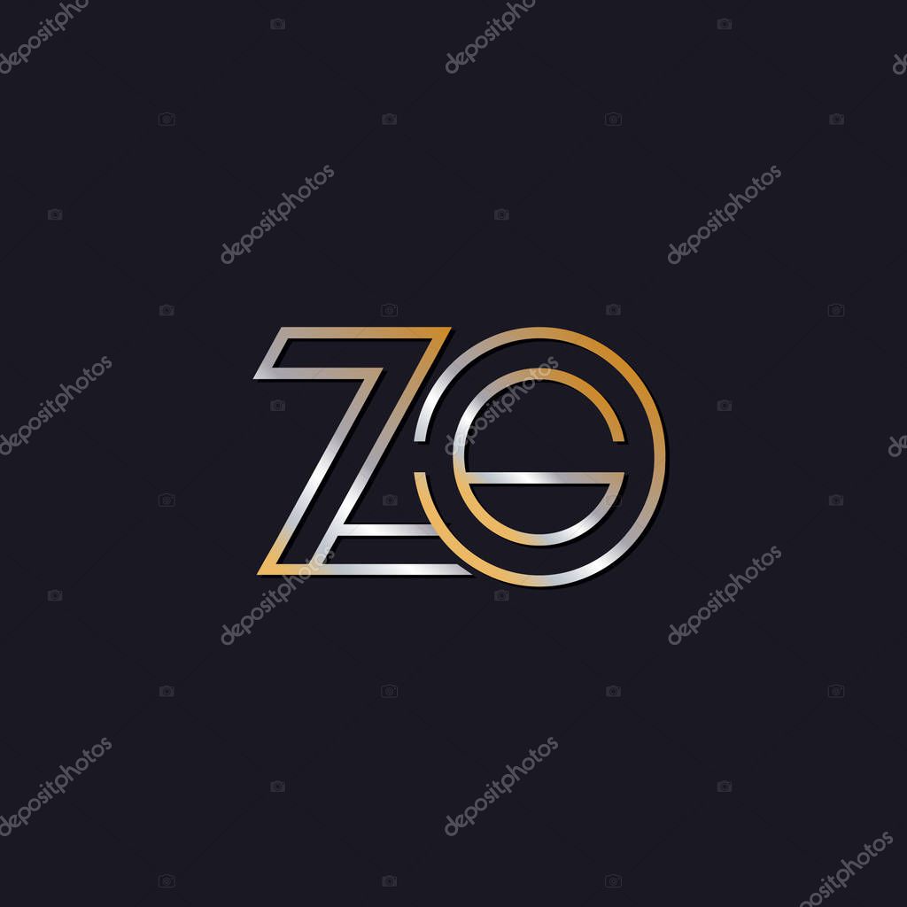 Initial letters zo  logo  on dark background