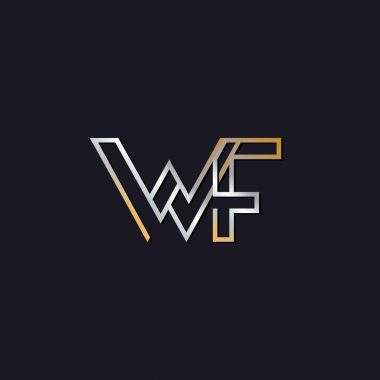 koyu arka plan üzerinde başlangıç harfi wf logo