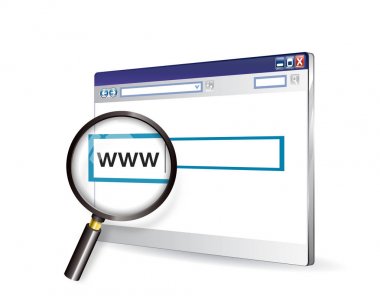 www, Web sitesi adresi simgesi. vektör
