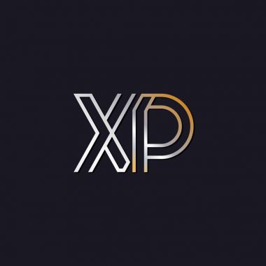 başlangıç harfi xp logosu koyu arka plan üzerinde