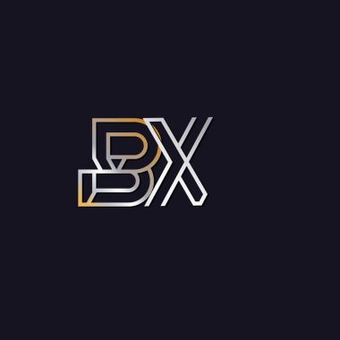 koyu arka plan üzerinde BX başlangıç harfi logo