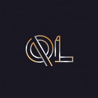 koyu arka plan üzerinde başlangıç harfi ql logo