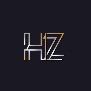 koyu arka plan üzerinde başlangıç harfi hz logo