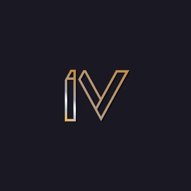 koyu arka plan üzerinde başlangıç harfi IV logo