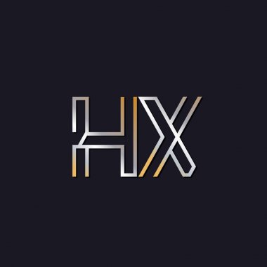koyu arka plan üzerinde başlangıç harfi hx logo